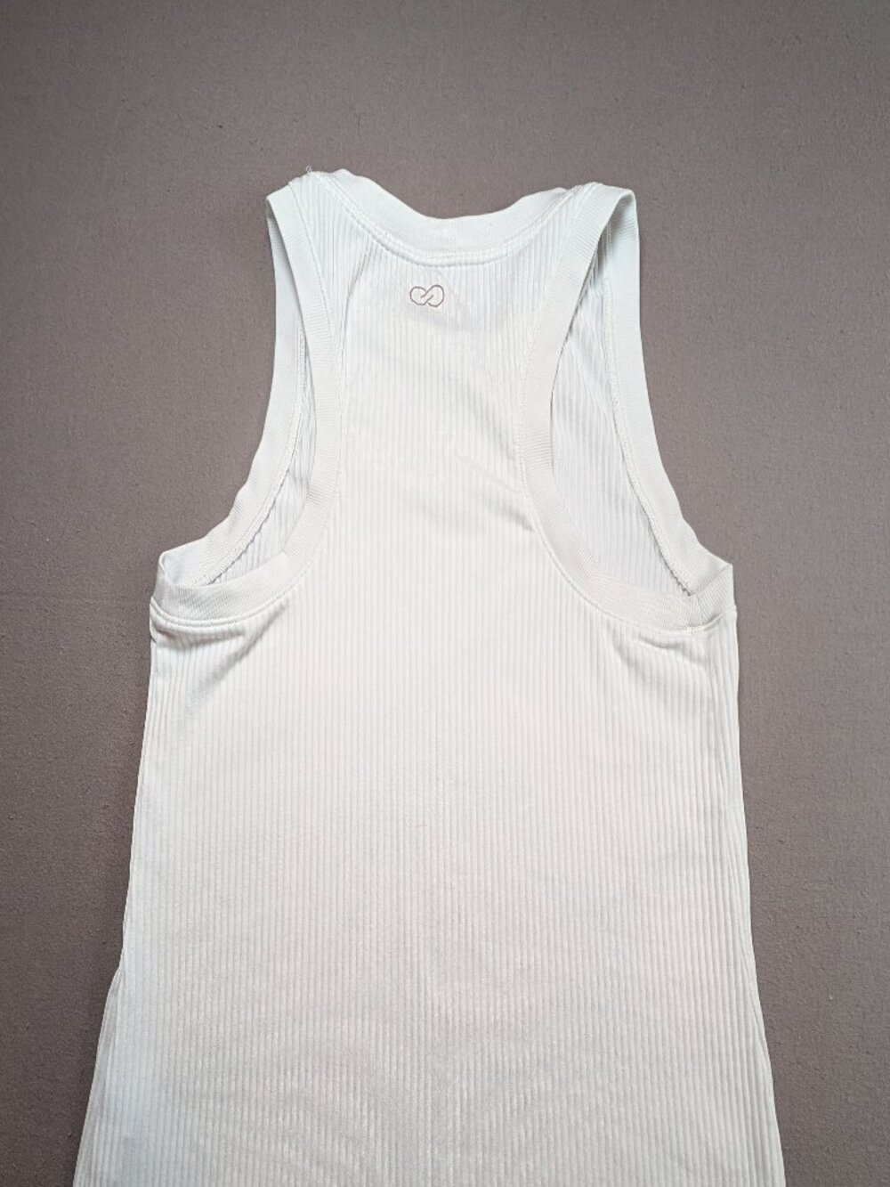 Calia Women's White Ribbed Racerback Tank Medium - Picture 2 of 2